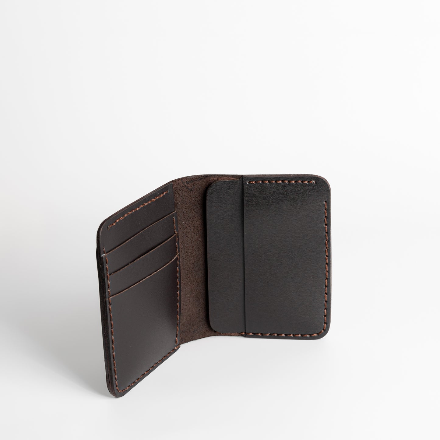 Bifold Leather Wallet in Brown