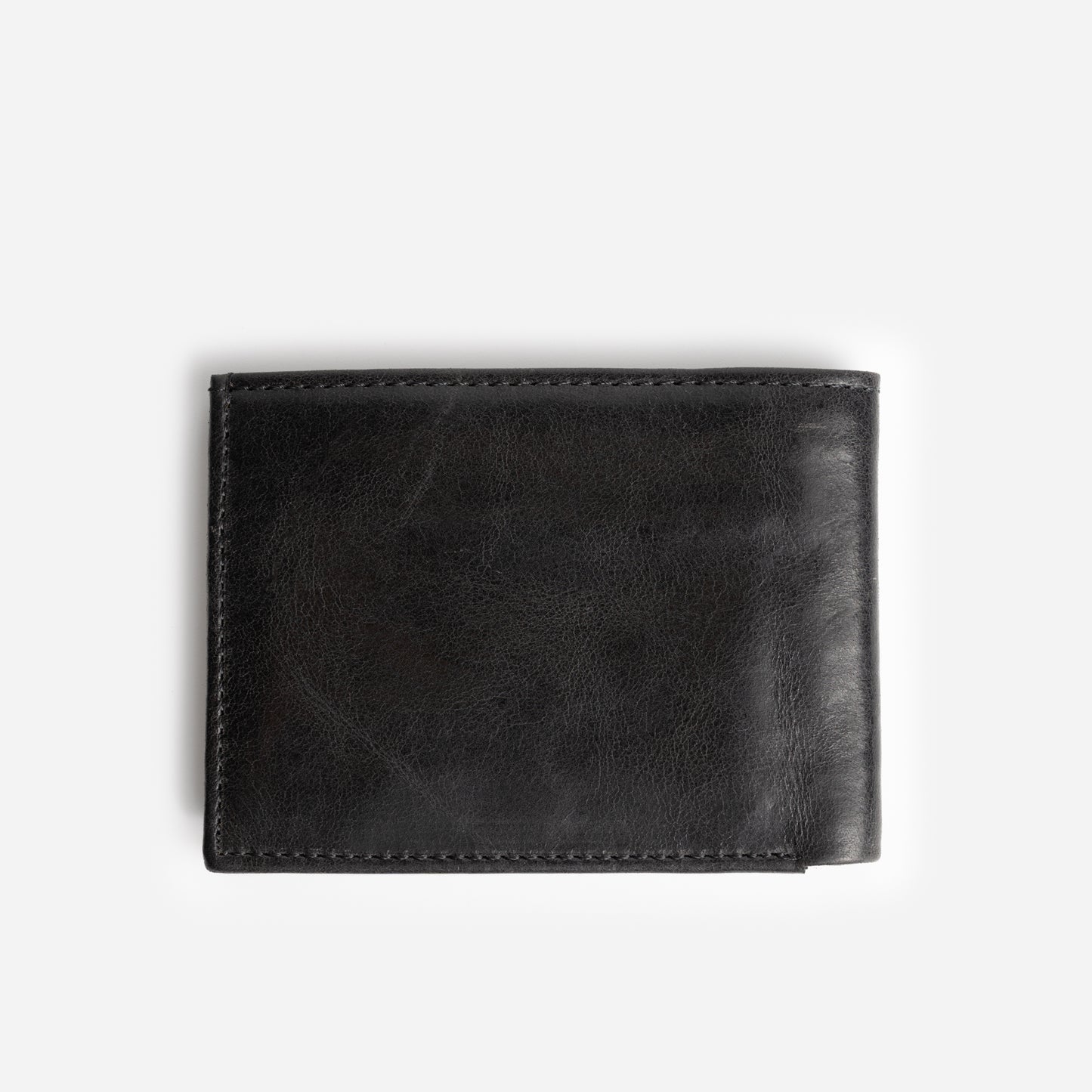 Black Vintage Leather Wallet (Compact)