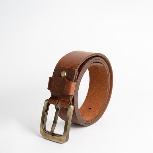 SloBurn Leather Belt in Brown